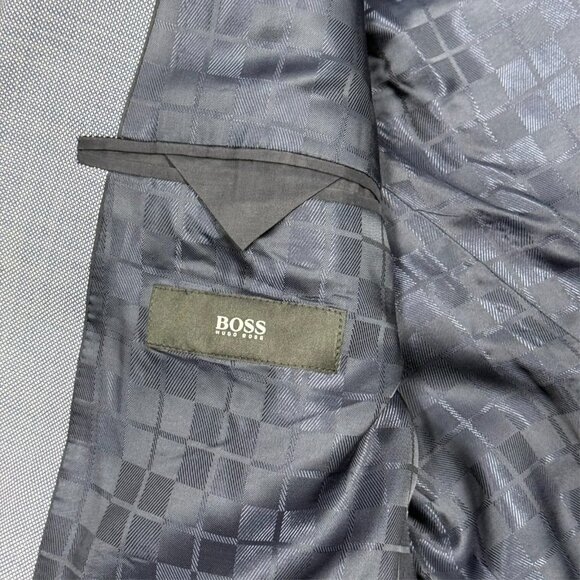 Hugo Boss Blazer Birdseye Wool Sport Coat TESSE Italy Grey "The Keys/Shaft" 46R - Picture 8 of 12